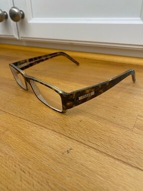 D&G Tortoiseshell Rectangular Glasses in Brown and Amber Tones